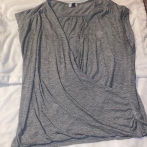Gray wrap shirt